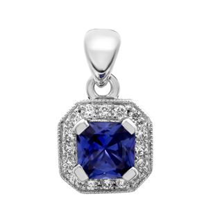 Picture of Radiant outline square center pendant with bail