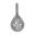 Picture of Pear outline with diamond bail pendant