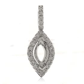 Picture of Marquise outline with diamond bail pendant