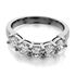 Picture of Curved band shared prong set under gallery