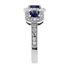 Picture of Three stone halo under gallery princess cut