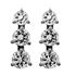Picture of Three stone dangle earrings with the stud