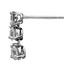 Picture of Three stone dangle earrings with the stud