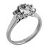 Picture of Three stone trellis ring with oval stones