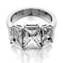 Picture of Three stone ring emerald cut stones