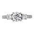 Picture of Three stone ring pave set round stones
