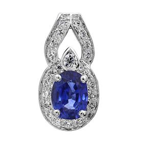 Picture of Oval outline oval center pendant with diamond bail