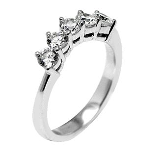 Picture of Curved band shared prong set under gallery 2