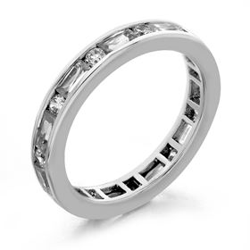 Picture of Channel set round and baguette cut eternity band