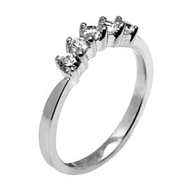 Picture of 5 stones curved band prong set