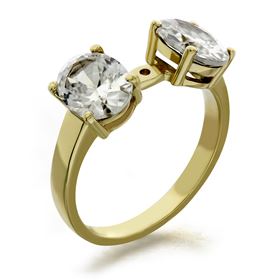 Picture of Oval side stones open center ring