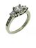 Picture of Trellis three stone ring with accents round stones