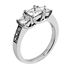 Picture of Trellis three stone ring pave set square stones