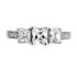 Picture of Trellis three stone ring pave set square stones