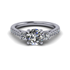 Picture of Three stone ring split prong set round stones