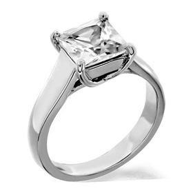 Picture of Trellis solitaire 4 prong head princess cut