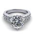 Picture of 6 prong Solitaire with accents prong set