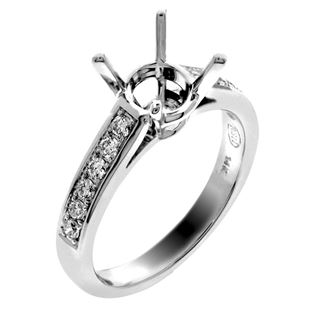 Picture of Solitaire with accents one row pave set 1