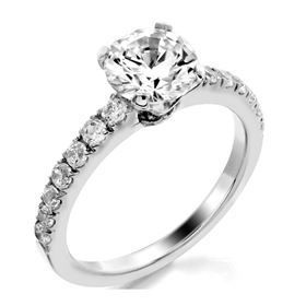 Picture of Solitaire with accents one row split prong