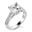 Picture of Solitaire with accents pave set princess cut