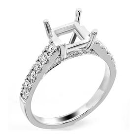 Picture of Solitaire with accents split prong princess cut