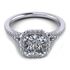 Picture of Halo ring split shank cushion center
