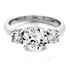 Picture of Three stone ring round stones basket style