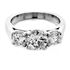 Picture of Three stone ring round stones basket style 3
