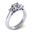 Picture of Three stone ring round stones basket style 4