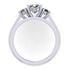 Picture of Three stone ring round stones basket style 4