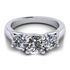 Picture of Trellis three stone ring round stones