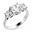 Picture of Three stone ring round stones basket style 2