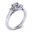 Picture of Three stone ring oval center round side stones