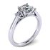 Picture of Three stone ring oval center round side stones