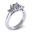 Picture of Three stone ring princess cut stones basket style