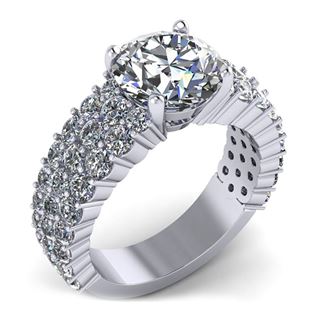 Picture of Solitaire with three row prong set