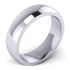 Picture of 6.0mm Platinum Half Round Comfort Fit Band