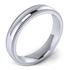 Picture of 3.0mm Platinum Half Round Comfort Fit Band With Milgrain