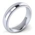 Picture of 4.0mm Platinum Half Round Comfort Fit Band With Milgrain