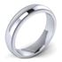 Picture of 5.0mm Platinum Half Round Comfort Fit Band With Milgrain