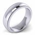 Picture of 6.0mm Platinum Half Round Comfort Fit Band With Milgrain