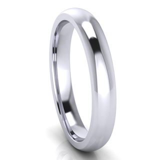 Picture of 3.0mm Platinum Half Round Comfort Fit Band