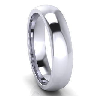 Picture of 5.0mm Platinum Half Round Comfort Fit Band