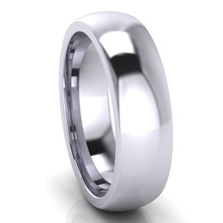 Picture of 6.0mm Platinum Half Round Comfort Fit Band