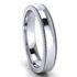 Picture of 4.0mm Platinum Half Round Comfort Fit Band With Milgrain