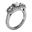 Picture of Three stone halo shared prong set