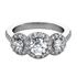 Picture of Three stone halo shared prong set