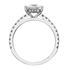 Picture of Square center with one row shared prong and small diamonds head