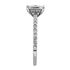 Picture of Square center with one row shared prong and small diamonds head