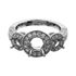 Picture of Three row three stone halo prong set under gallery
